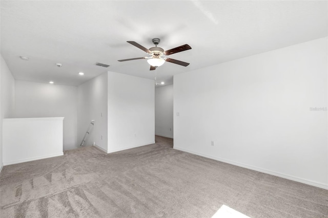 8656 40th Cir E, Palmetto, FL 34221 - unfurnished room featuring carpet floors, a ceiling fan, recessed lighting, and baseboards