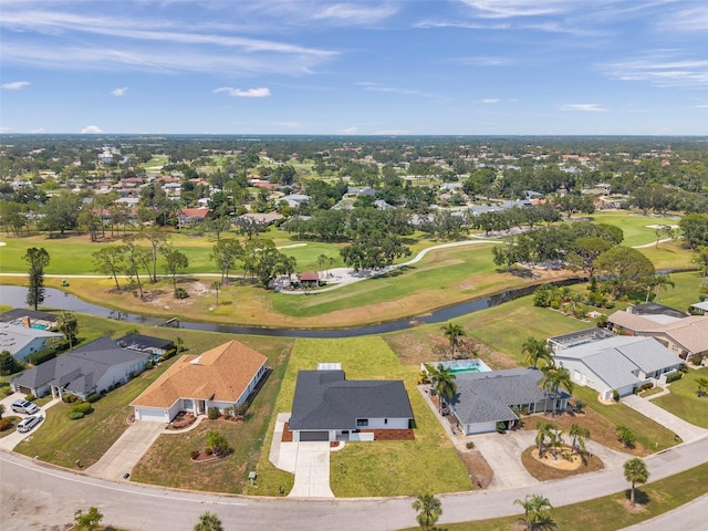 5125 Palm Aire Dr, Sarasota, FL 34243 - aerial view of property and surrounding area with a golf club, a nearby body of water, and nearby suburban area