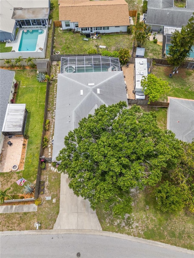 4222 Lanai Dr, Sarasota, FL 34241 - aerial view of a pool area