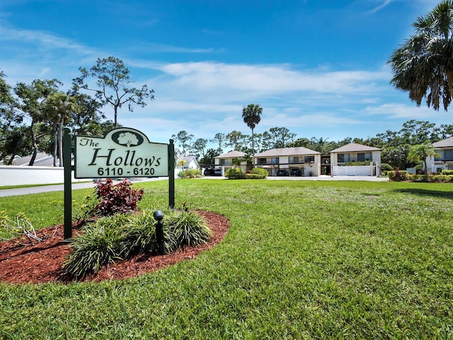 6110 Country Club Way Unit 102, Sarasota, FL 34243 - community sign featuring a yard