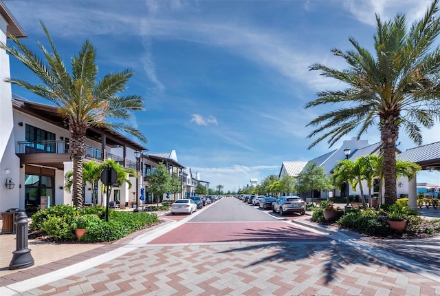 6110 Country Club Way Unit 102, Sarasota, FL 34243 - view of decorative street with street lighting and curbs