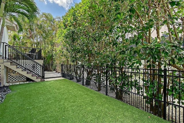 4108 Roberts Point Rd, Sarasota, FL 34242 - view of yard featuring stairs