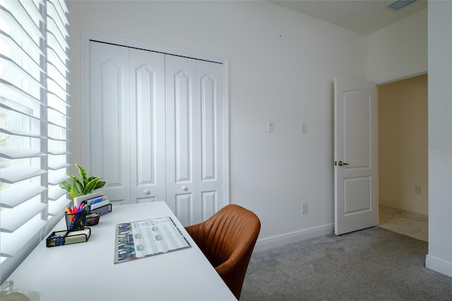 3631 Shimmering Oaks Dr, Parrish, FL 34219 - home office featuring plenty of natural light, baseboards, and carpet