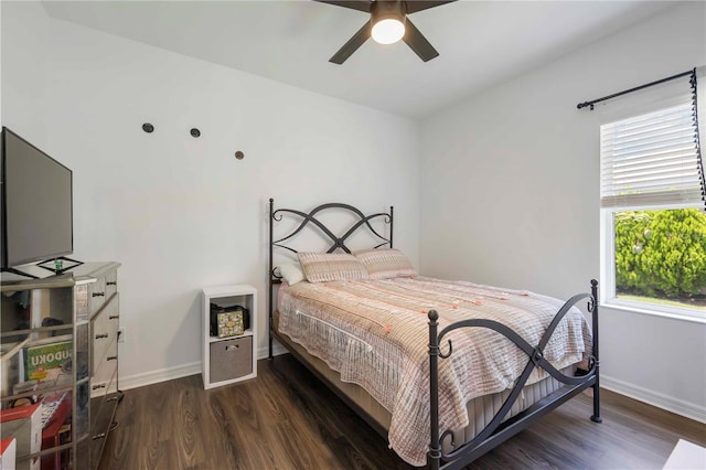 5020 Torrey Pines Run, Bradenton, FL 34211 - bedroom featuring wood finished floors, baseboards, and ceiling fan