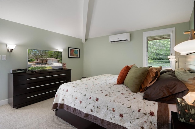 22063 Lake Lindsey Rd, Brooksville, FL 34601 - bedroom with a wall mounted AC and light carpet