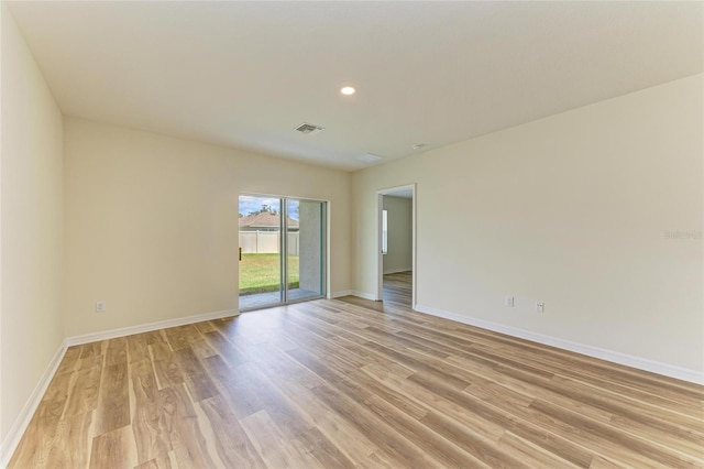4206 Park Willow Ave, Palmetto, FL 34221 - unfurnished room with light wood-style flooring, baseboards, and recessed lighting