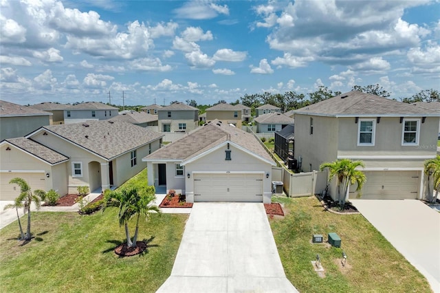 4206 Park Willow Ave, Palmetto, FL 34221 - traditional-style house with concrete driveway, a residential view, and stucco siding