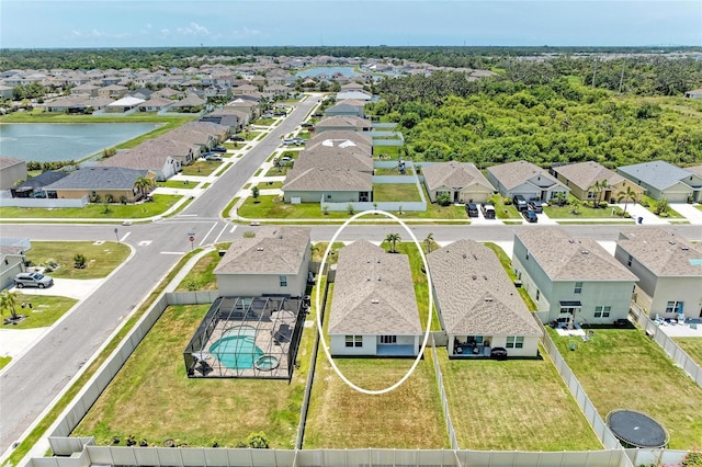 4206 Park Willow Ave, Palmetto, FL 34221 - aerial view of residential area with a pool area and a nearby body of water