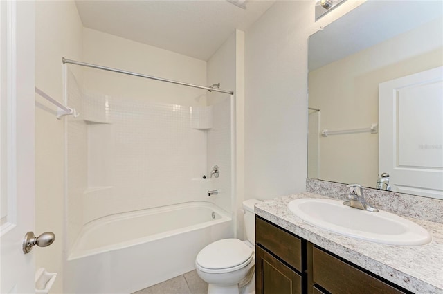 4206 Park Willow Ave, Palmetto, FL 34221 - full bathroom featuring vanity, toilet, washtub / shower combination, and tile patterned flooring