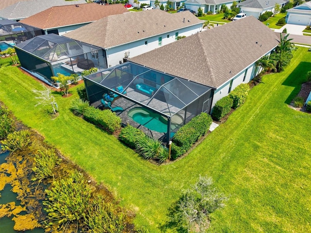 13849 Old Creek Ct, Parrish, FL 34219 - aerial perspective of suburban area featuring a pool
