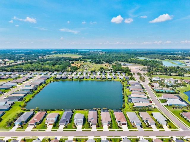 13849 Old Creek Ct, Parrish, FL 34219 - aerial perspective of suburban area featuring a large body of water
