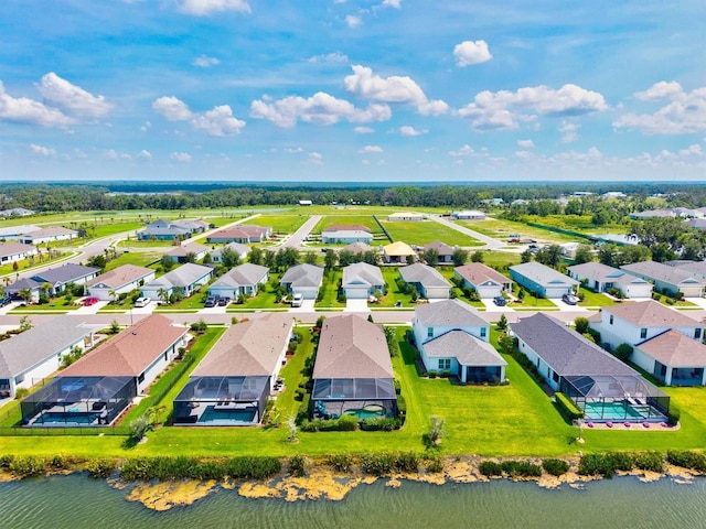 13849 Old Creek Ct, Parrish, FL 34219 - aerial view of residential area featuring a nearby body of water
