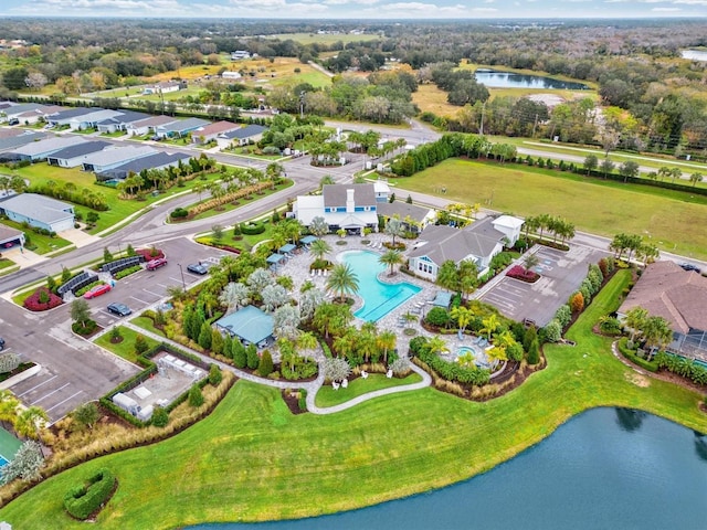13849 Old Creek Ct, Parrish, FL 34219 - aerial view of a nearby body of water and a pool
