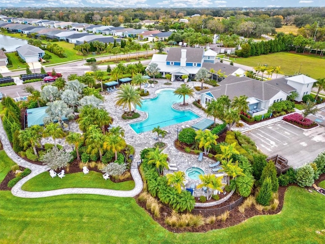 13849 Old Creek Ct, Parrish, FL 34219 - aerial view of a pool area
