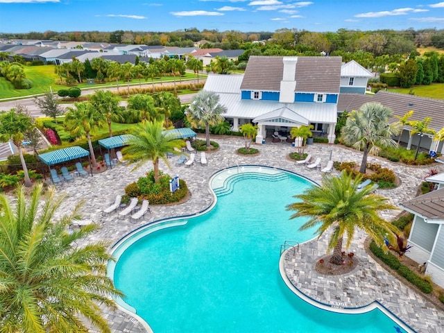 13849 Old Creek Ct, Parrish, FL 34219 - community pool with a patio area