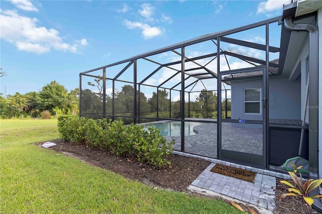 2794 Butterfly Jasmine Trl, Sarasota, FL 34240 - swimming pool with a lawn, a patio area, and a lanai