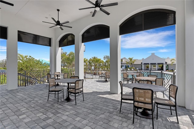 2794 Butterfly Jasmine Trl, Sarasota, FL 34240 - view of patio / terrace featuring ceiling fan and outdoor dining area
