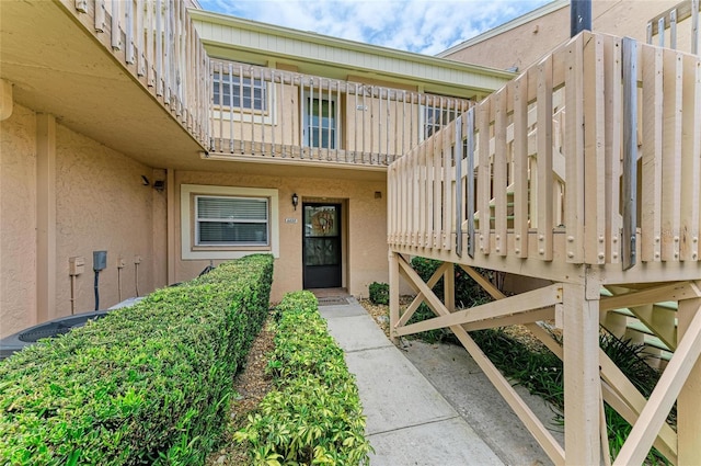6030 7th Ave W Unit 6030, Bradenton, FL 34209 - doorway to property with stucco siding