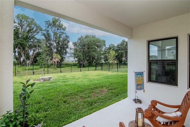 14787 Gallop Run Dr, Lithia, FL 33547 - fenced backyard featuring a patio