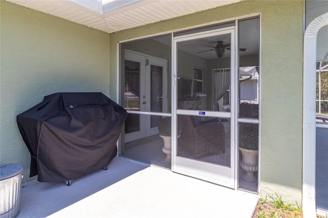 4758 Breezy Pines Blvd, Sarasota, FL 34232 - view of patio featuring french doors and a grill