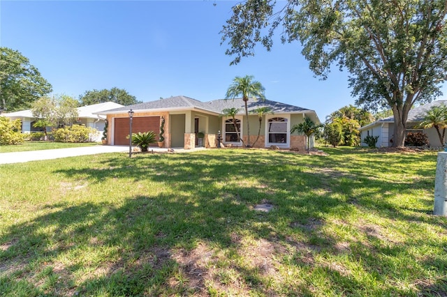 4758 Breezy Pines Blvd, Sarasota, FL 34232 - single story home with a garage, driveway, and a front lawn