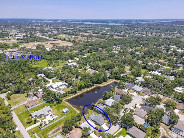4758 Breezy Pines Blvd, Sarasota, FL 34232 - aerial view of property and surrounding area with a large body of water