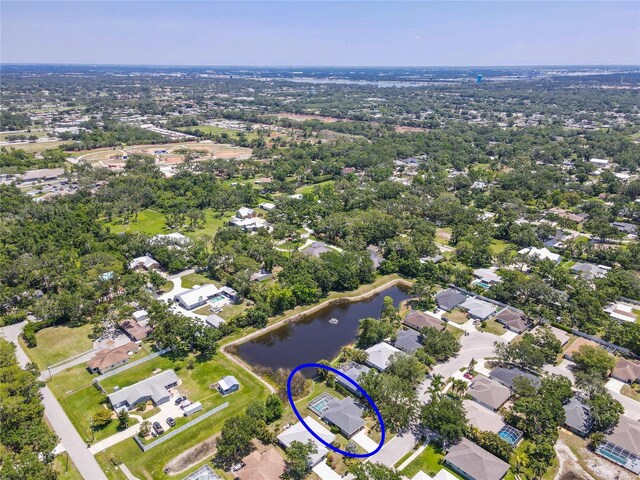 4758 Breezy Pines Blvd, Sarasota, FL 34232 - aerial view of property and surrounding area with a nearby body of water and nearby suburban area