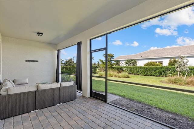 26000 Seastone Dr, Englewood, FL 34223 - unfurnished sunroom featuring an outdoor hangout area