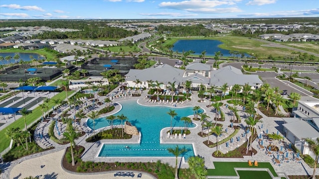 26000 Seastone Dr, Englewood, FL 34223 - view of property location with nearby suburban area, a nearby body of water, and a pool area