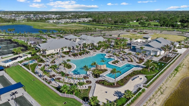 26000 Seastone Dr, Englewood, FL 34223 - aerial overview of property's location featuring a large body of water and a pool area