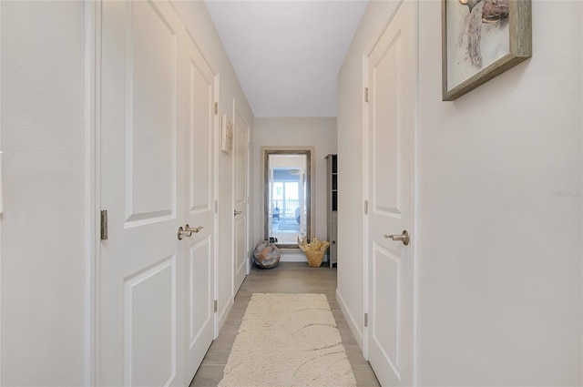 1001 Point Of Rocks Rd Unit 207, Sarasota, FL 34242 - hallway featuring light wood-style flooring