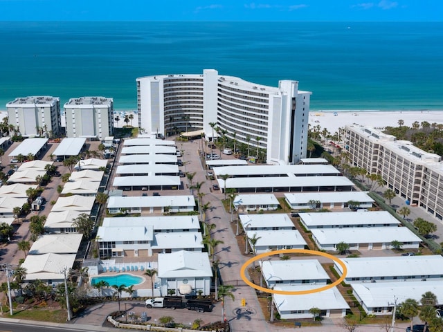 6300 Midnight Pass Rd Unit 5, Sarasota, FL 34242 - aerial view of waterfront with a beach