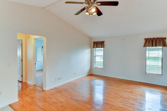 8402 13th Ave NW, Bradenton, FL 34209 - empty room featuring light wood-style flooring, a ceiling fan, and baseboards