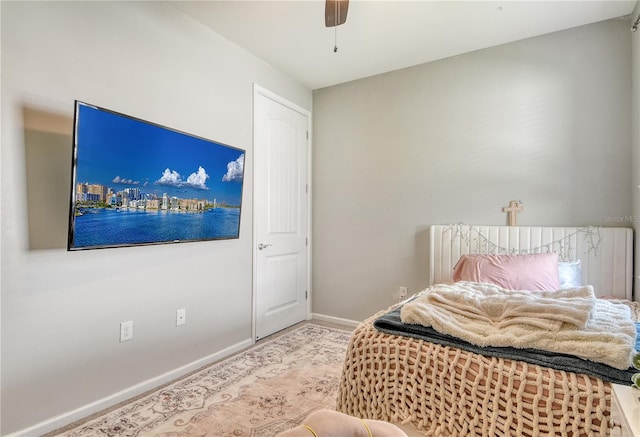 11502 Golden Bay Pl, Bradenton, FL 34211 - bedroom featuring baseboards and a ceiling fan