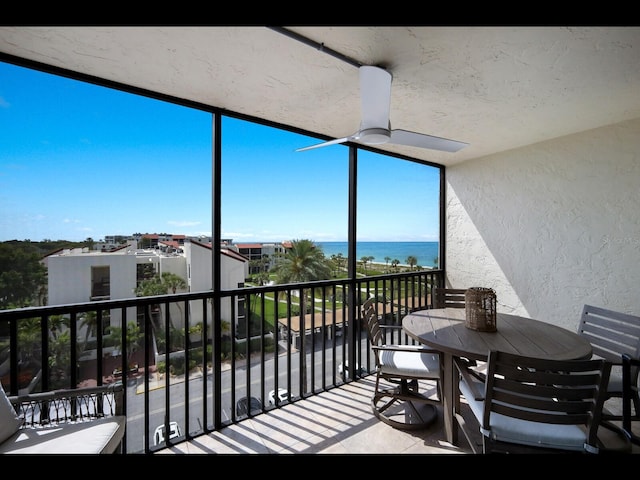 2045 Gulf Of Mexico Dr Unit M1-505, Longboat Key, FL 34228 - sunroom with a water view
