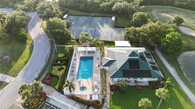 7532 Marsh Orchid Cir Unit 8-201, Bradenton, FL 34203 - drone / aerial view of a pool