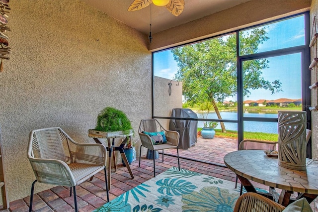 12230 Amica Loop, Venice, FL 34293 - sunroom / solarium featuring a water view