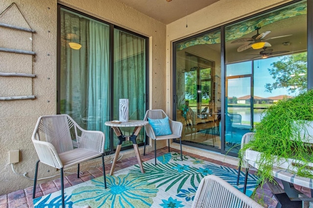 12230 Amica Loop, Venice, FL 34293 - view of patio / terrace featuring ceiling fan