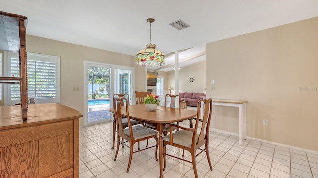 4308 Kingston Loop, Sarasota, FL 34238 - dining area featuring light tile patterned floors and baseboards