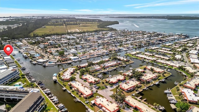 9822 Desoto Ct, Bradenton, FL 34210 - aerial overview of property's location with a large body of water
