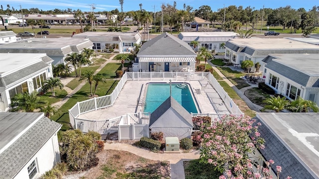 9822 Desoto Ct, Bradenton, FL 34210 - aerial view of residential area with a pool