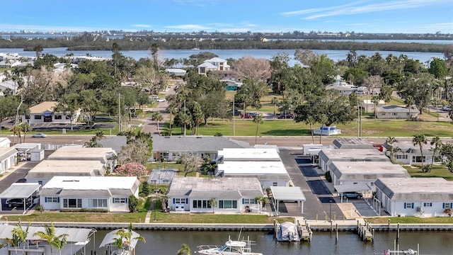 9822 Desoto Ct, Bradenton, FL 34210 - aerial view of residential area featuring a large body of water