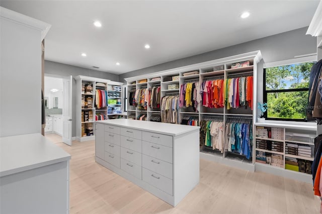 7051 Turtle Ln, Sarasota, FL 34241 - walk in closet with light wood-style floors
