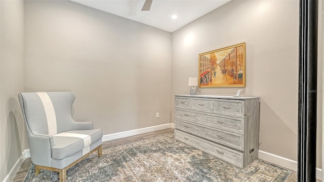 11603 Bluebird Pl, Lakewood Ranch, FL 34211 - sitting room featuring light wood-style floors, baseboards, and recessed lighting