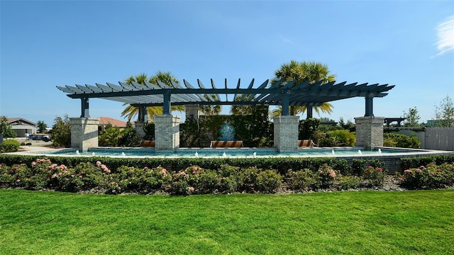 11603 Bluebird Pl, Lakewood Ranch, FL 34211 - view of property's community featuring a yard and a pergola