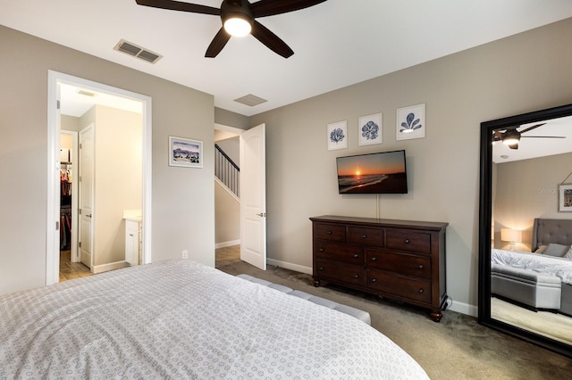 11411 Spring Gate Trl, Bradenton, FL 34211 - carpeted bedroom with baseboards and ceiling fan