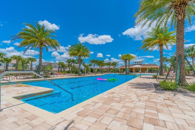 11411 Spring Gate Trl, Bradenton, FL 34211 - community pool featuring a patio area