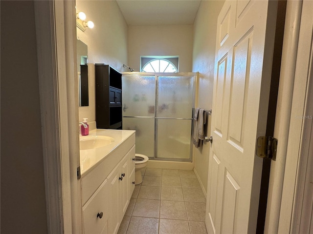 3192 Oaks Bnd, Bowling Green, FL 33834 - full bathroom with vanity, a stall shower, and tile patterned floors