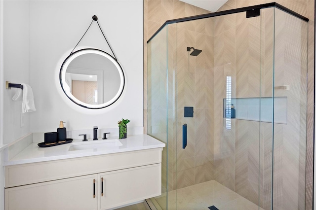 103 4th St N Unit A, Bradenton Beach, FL 34217 - bathroom featuring vanity and a stall shower