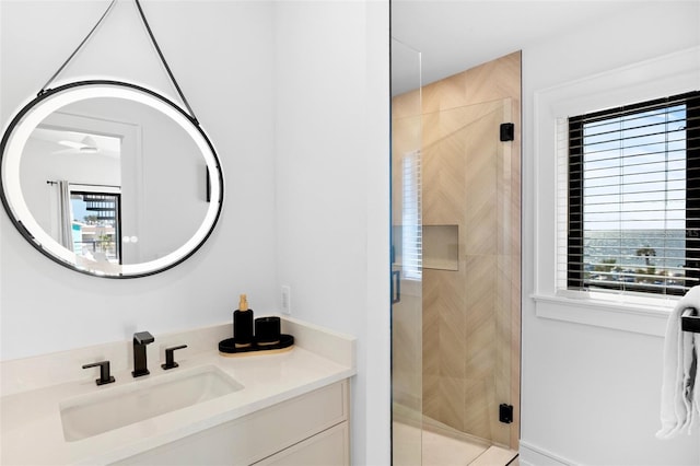 103 4th St N Unit A, Bradenton Beach, FL 34217 - full bathroom featuring vanity and a shower stall
